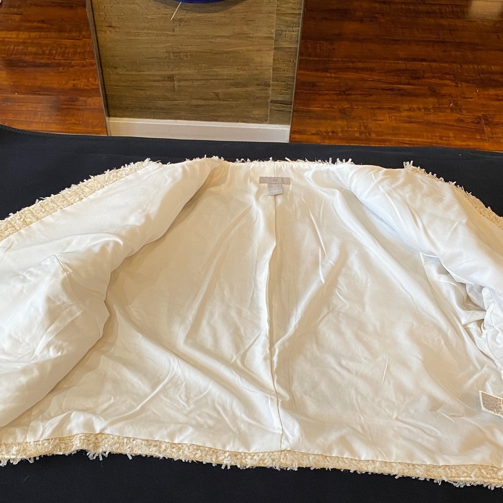 H&M Cream Bouclé Open-Front Jacket - Picture 4 of 11